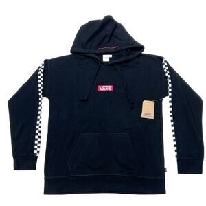 Vans Off The Wall Classic Hoodie Pullover Men Small Black Sweater Sweatshirt New